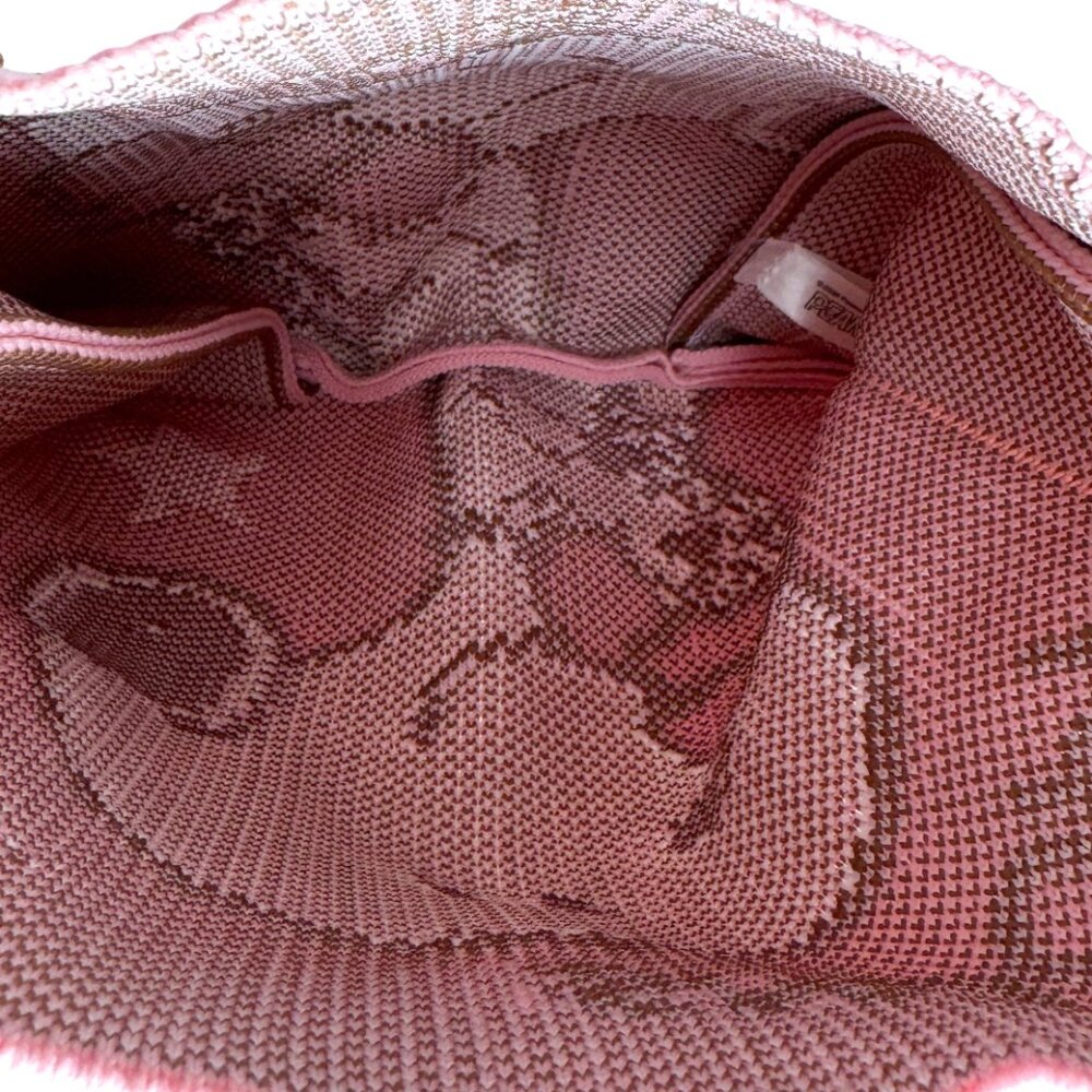 Peanuts Snoopy Loves Ice Cream Knitted Baggu Pink Mini Tote - Picture 5 of 6